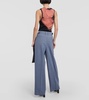 Wool-blend palazzo pants