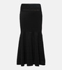 Jersey midi skirt