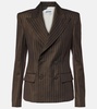 Tattoo pinstripe wool-blend blazer