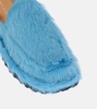 Calf hair slippers