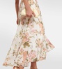 Theophila floral cotton and silk maxi dress