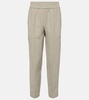 Twill tapered pants