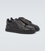 Jimmy Rubber-Trimmed Leather Sneakers