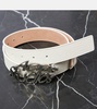 Logo leather belt