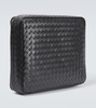 Intrecciato leather packing cube