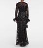 Malvina embellished silk gown