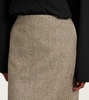 Corinna Lamé Canvas Pencil Skirt