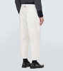 High-rise cotton twill chinos