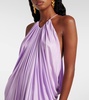 Draped halterneck jersey gown