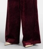 Mid-rise corduroy wide-leg pants