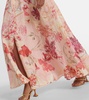 Blossoms And Brushstrokes linen maxi dress