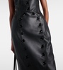 Leather midi dress