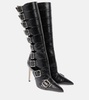 Tyra 105 snake-effect leather boots