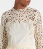 Palermo lace-trimmed cotton and silk gown