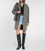 Limiza herringbone oversized wool coat