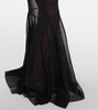 Shirred sheer gown