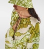 Printed silk kaftan