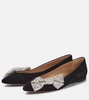 Théa embellished suede ballet flats