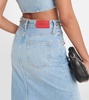 Studded denim maxi skirt