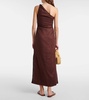 Jomana one-shoulder linen midi dress