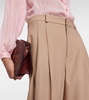 High-rise wool-blend wide-leg pants