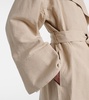 Signature linen-blend trench coat