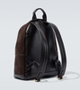 Buckley leather-trimmed suede backpack