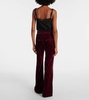 Lebone high-rise velvet flared pants