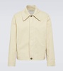 Coated cotton blouson jacket