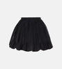 Cotton-blend poplin miniskirt