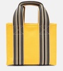 The Suitcase Stripe Mini canvas tote bag