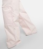 High-rise denim cargo pants