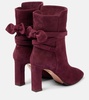 Very Bow Tie 85 suede ankle boots