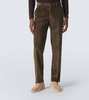 Cotton corduroy straight pants