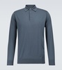 Ml long-sleeved wool polo shirt