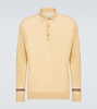 Linen and cotton polo sweater