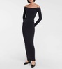 Curitiba off-shoulder maxi dress