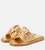 Ottavia metallic leather slides