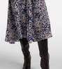 Hortensia printed crêpe de chine midi skirt