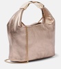 Twist Mini metallic leather tote bag