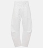 Shon cotton twill barrel-leg pants