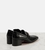 MJ Moc croc-effect leather loafers