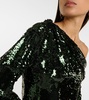 Alice sequined one-shoulder top