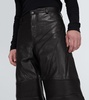 Leather biker pants