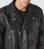 Cropped leather jacket