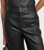 Benny high-rise leather straight pants