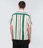 Striped cotton bowling shirt