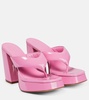 Patent leather platform sandals