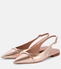 Jama metallic leather slingback ballet flats