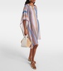 Metallic knit beach cover-up